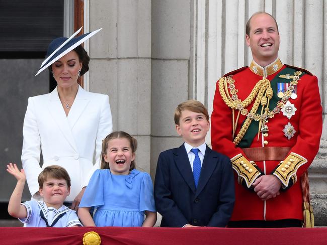 The couple with their children Prince Louis, Princess Charlotte and Prince George.