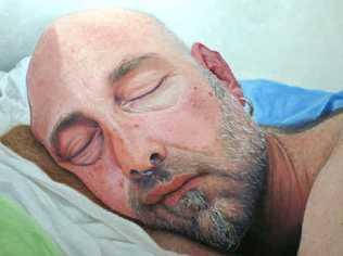 Cassandra Rijs’ oil on canvas painting of Dean Greguric, titled ‘You look so beautiful when you’re sleeping’, which won last night’s 2010 Northern Rivers Portrait Prize.