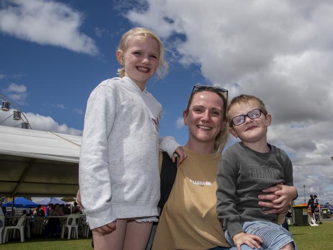 Alana Collier, Eliza Collier, Axel Collier Mildura Show 2024. Picture: Noel Fisher