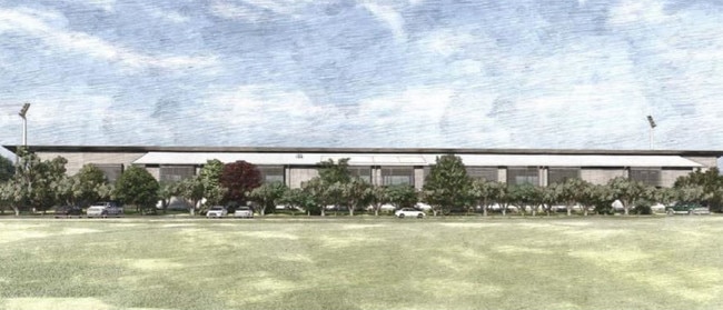 The proposed centre of excellence from behind, looking from Cook Ave.