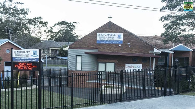 The altercation took place outside St Michael's Catholic Primary School in Thirroul.