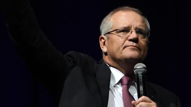 Prime Minister Scott Morrison calls this “bureaucratic congestion busting”. Picture: AAP/Dean Lewins