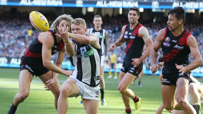 Collingwood and Essendon are a strong chance to meet in consecutive weeks. Picture: Michael Klein.