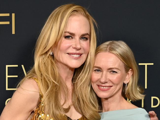 LOS ANGELES, CALIFORNIA - APRIL 27: (L-R) Nicole Kidman and Naomi Watts attend the 49th AFI Life Achievement Award: A Tribute To Nicole Kidman at Dolby Theatre on April 27, 2024 in Los Angeles, California. (Photo by Jon Kopaloff/Getty Images for AFI)