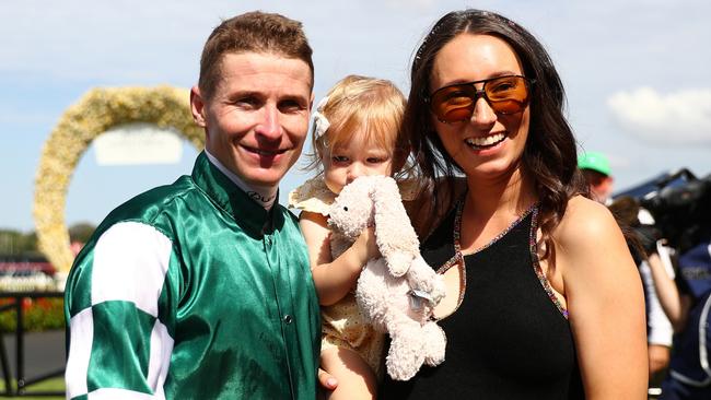 James McDonald and Katie McDonald following Via Sistina’s victory in the Group 1 Ranvet Stakes at Rosehill Gardens on Saturday Picture: Jeremy Ng/Getty Images