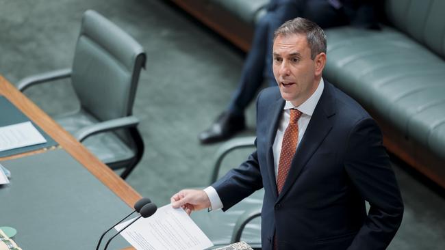 Jim Chalmers speaks on the Online Safety Amendment Bill in the House of Representatives at Parliament House in Canberra. Picture: David Beach/NewsWire