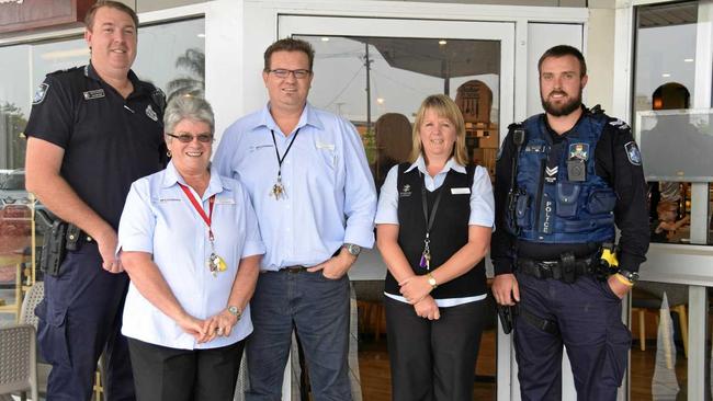 SECURITY BOOST: Dan Walters, Wendy Loveday, Chris O'Rourke, Georgina Williamson, and Ian Threadingham. Picture: Madeline Grace