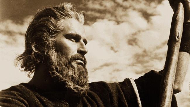 Charlton Heston in the film 'The Ten Commandments'.