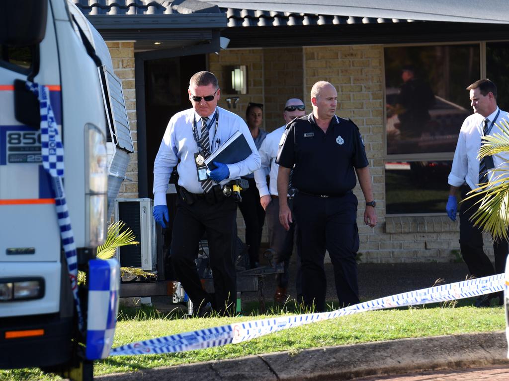 Police at the scene of Kelly Wilkinson’s death on Tuesday. Picture: Steve Holland/NCA NewsWire