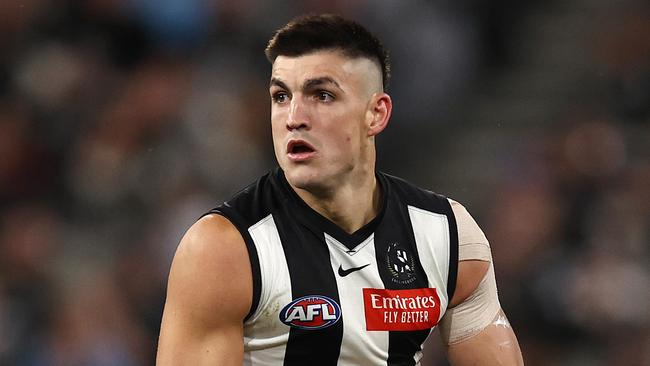 MELBOURNE . 31/03/2023.  AFL Round 3.  Collingwood vs Richmond at the MCG.  Brayden Maynard of the Magpies   . Pic: Michael Klein