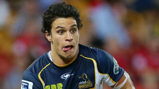 Matt Toomua of the Brumbies during the Super Rugby match between the Queensland Reds and the Brumbies. Pic Darren England.