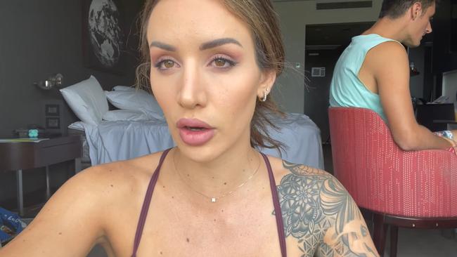 In a vlog last week, Sierra complained about the food and lack of access to a hairdresser, which she later clarified was supposed to be ‘light-hearted’. Picture: Supplied via NCA NewsWire