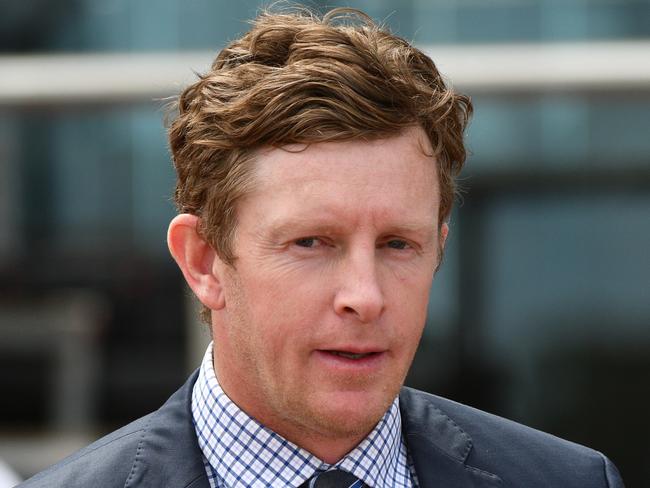 MELBOURNE, AUSTRALIA - JANUARY 30: Trainer Matt Laurie is seen after Portland Sky won race 5, the Superior Food Services Manfred Stakes, during Melbourne Racing at Caulfield Racecourse on January 30, 2021 in Melbourne, Australia. (Photo by Vince Caligiuri/Getty Images)