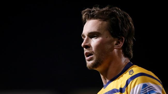 The Parramatta Eels were denied their first chance at a try after an embarrassing schoolboy error from one of their most experienced stars.