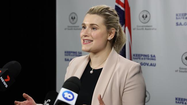 Deputy chief public health officer Dr Emily Kirkpatrick speaks at a media conference in Adelaide on July 13. Picture: David Mariuz