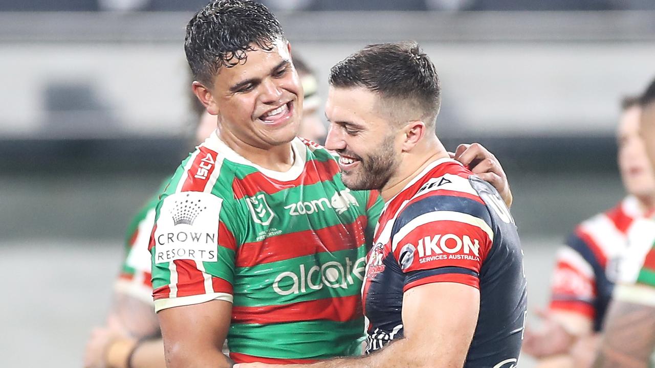 Latrell Mitchell and James Tedesco will go head-to-head next Friday.