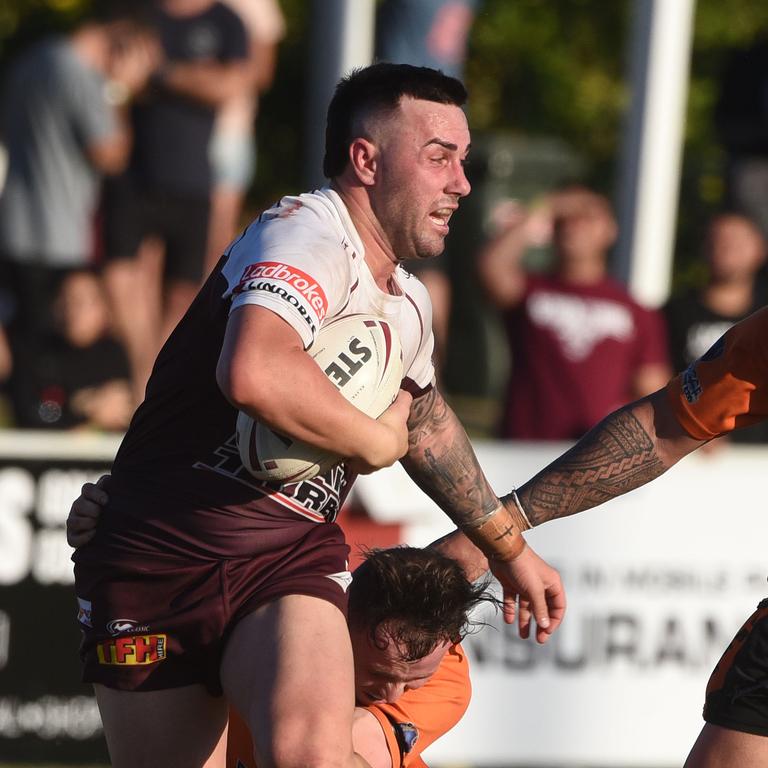 Rugby League Gold Coast A grade grand final between Burleigh and Southport at Pizzey Park. Burleigh's Jordan Scott in action. (Photo/Steve Holland)