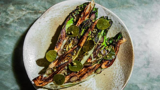 Lennox Hastie's grilled cos with grapes is next level delicious