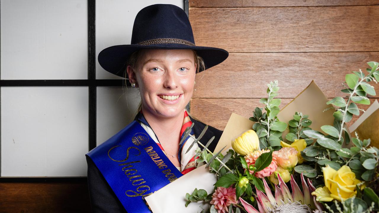 2025 Darling Downs Showgirl Taleyha Evans of Stanthorpe after the announcement at the People First Bank Toowoomba Royal Show, Saturday, March 29, 2025. Picture: Kevin Farmer