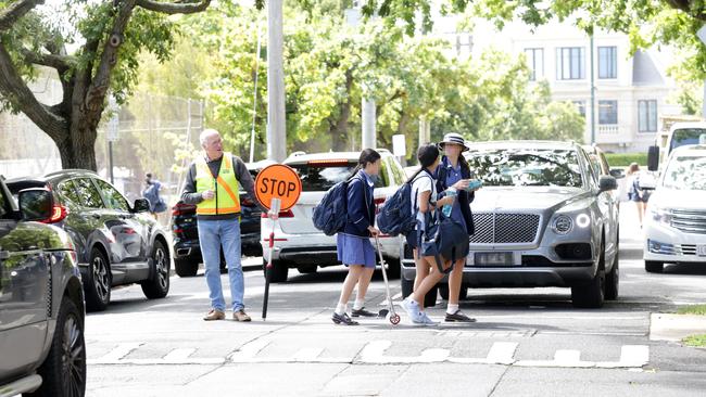 About 70 Lauriston Girls’ School students use the Mercer Rd crossing before and after school. Picture: Norm Oorloff