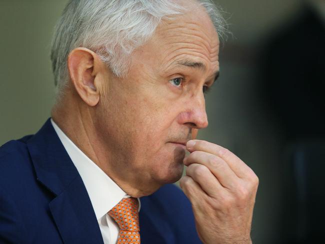 Prime Minister Malcolm pictured here visiting Incitec Pivot factory on Gibson Island in Brisbane today. Pictures: Jack Tran