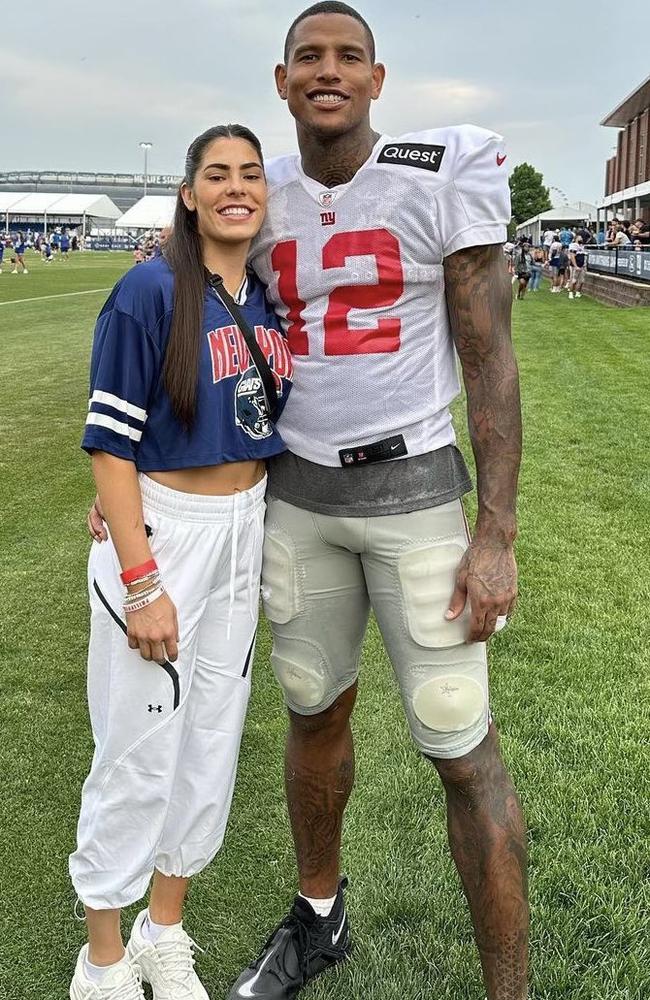 It didn't work out for Darren Waller and Kelsey Plum. Photo: Instagram.
