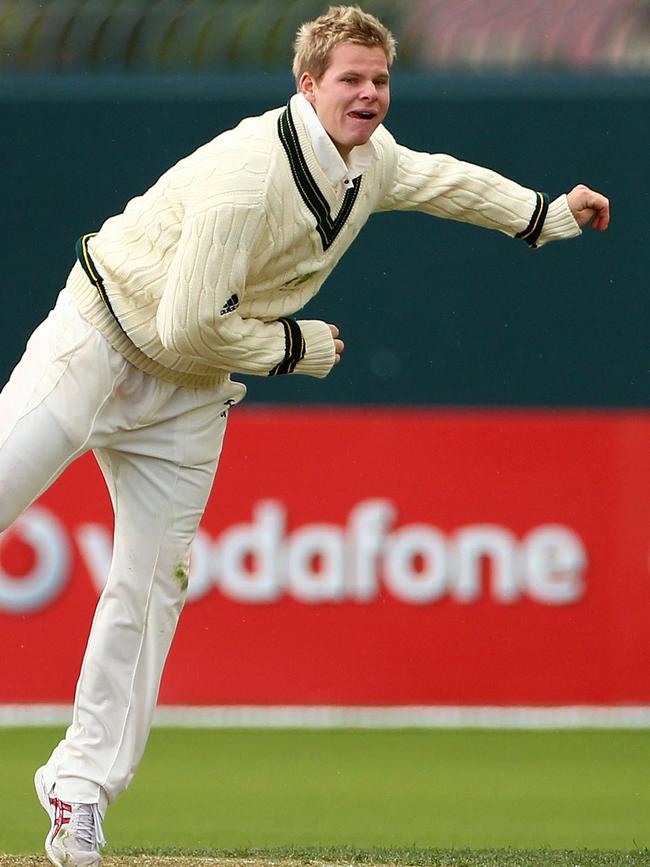 Steve Smith debuted as a spinner in 2010.