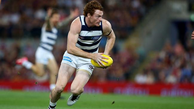 Gary Rohan played a big role in the Cats' preliminary final win. Picture: Jono Searle/AFL Photos