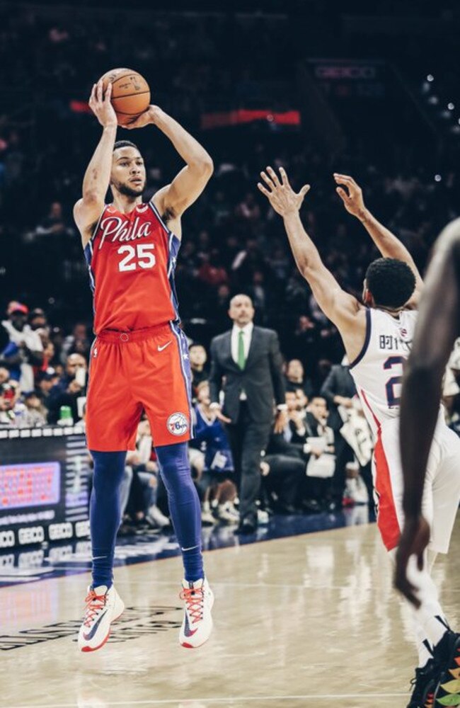 Ben Simmons, Philadelphia 76ers: Aussie NBA star scores first three