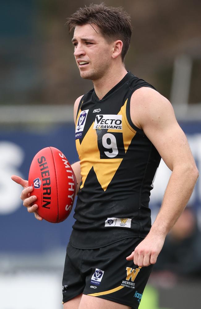 Werribee’s Louis Pinnuck in action against Southport last month. Picture: Rob Lawson/AFL Photos