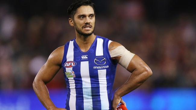 Aaron Hall joined North Melbourne from Gold Coast during the off-season. Picture; Michael Dodge/Getty Images. 