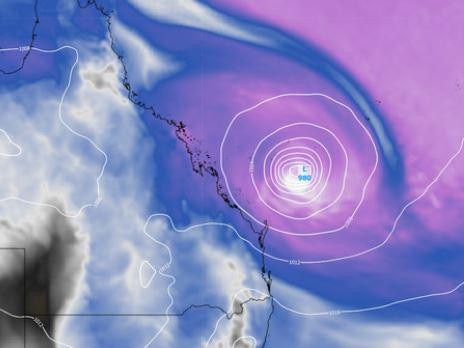 Tropical Cyclone Alfred has officially formed into a category three monster. Picture: Weatherzone