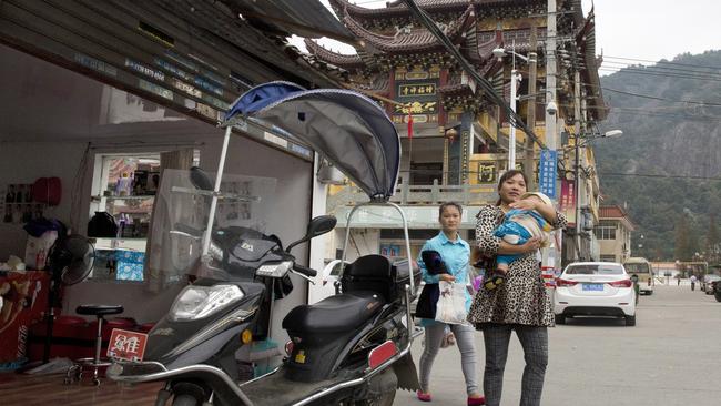 Residents in the village of Geli, outside Liushi town, near Wenzhou. Picture: Ng Han Guan