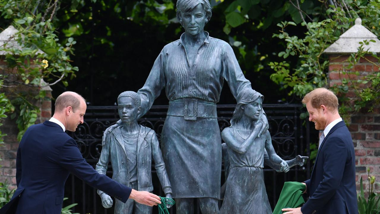 Prince Harry returned to the UK briefly to unveil a statue of his mother Diana, Princess of Wales on what would have been her 60th birthday. Picture: Dominic Lipinski – WPA Pool/Getty Images