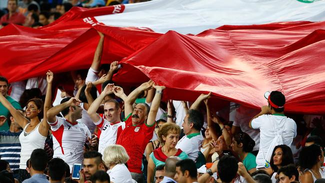 Iran fans get into the spirit at the Asian Cup.