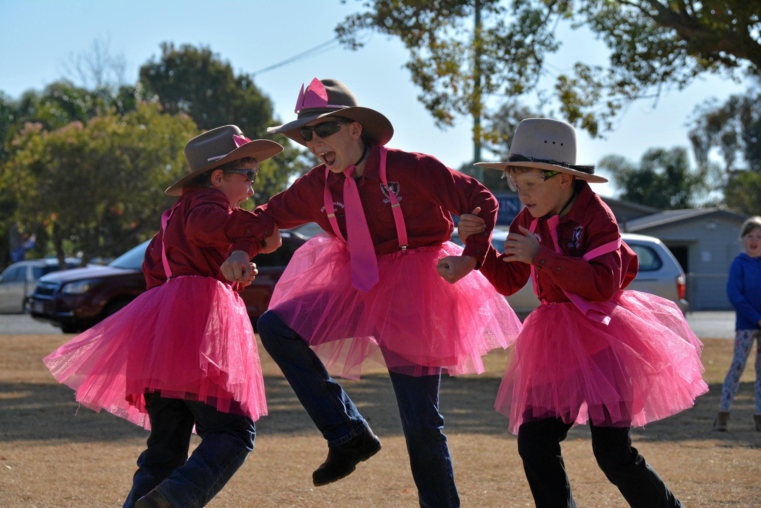 Saint Mary's whipcracking team puts on a show at Baconfest's Piggies in the Park on Saturday August 25,. Picture: Jessica McGrath