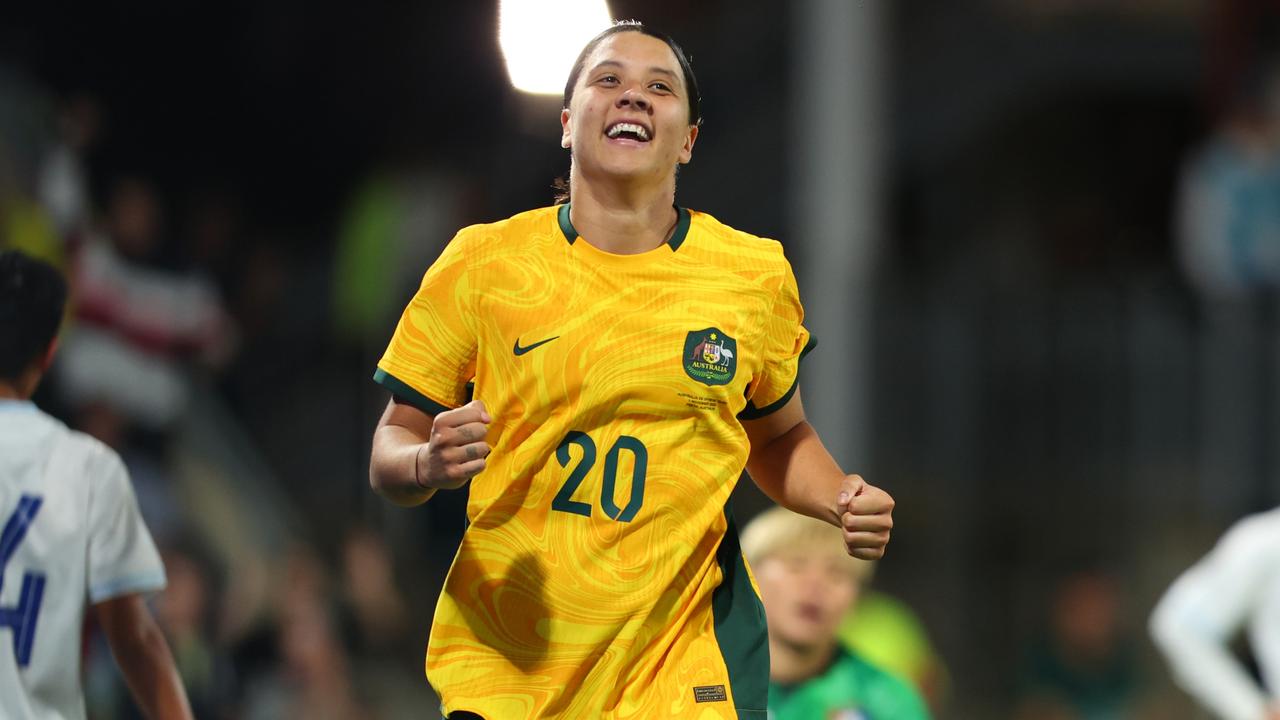 Matildas star Sam Kerr will face trial after being charged by police. Picture: James Worsfold/Getty Images