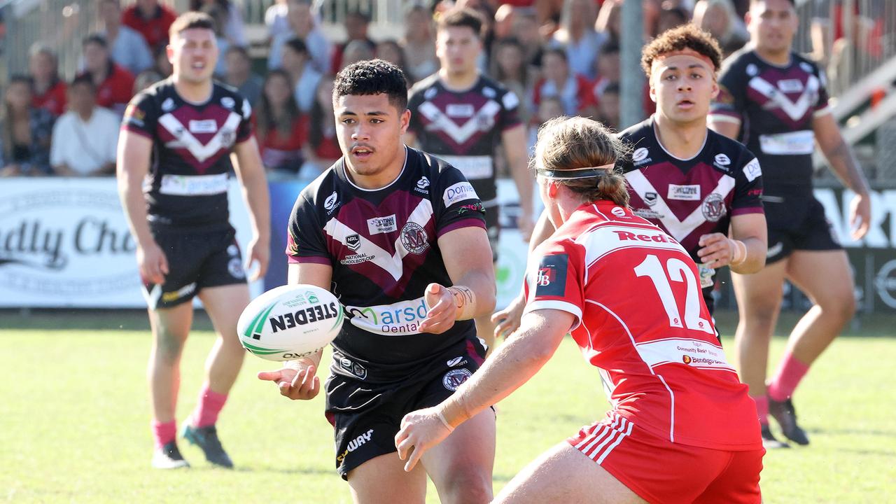 Marsden SHS’s Chris Faatuhu is a Tigers’ signing.Picture: Liam Kidston.