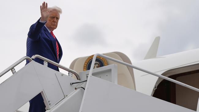 US President Donald Trump opposes tech companies being forced to compensate media outlets for use of their content. Picture: AP