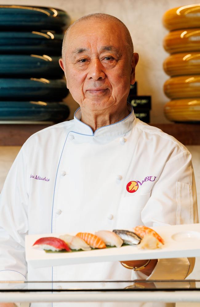 Chef Nobu Matsuhisa has arrived in Sydney, Australia on the first stop of his Australian restaurant tour. Picture: David Swift/Sydney.
