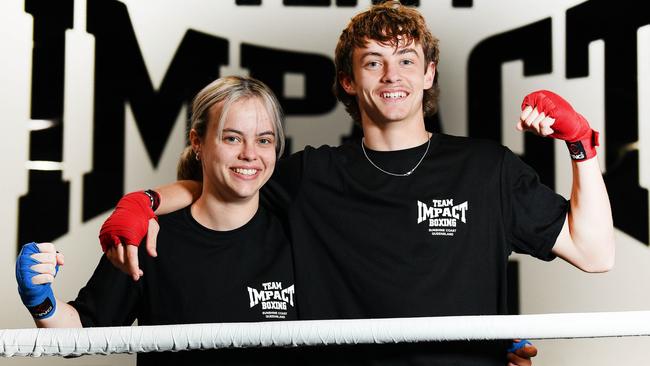 Brother and sister boxing duo, Cohen and Paige Robinson have been selected to represent Australia at the Oceania Champs. Picture: Patrick Woods.