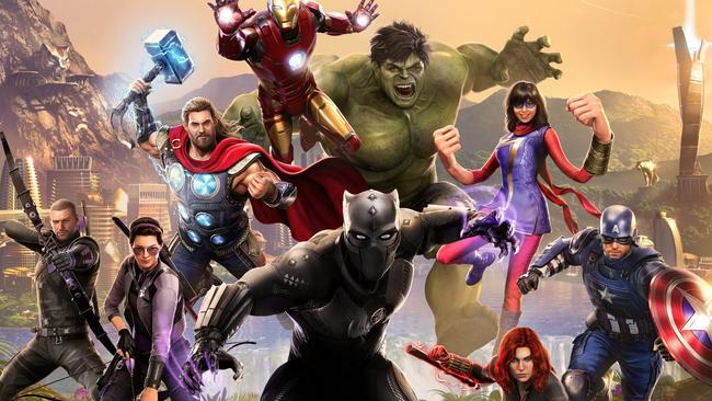 Marvel's Avengers video game key art, supplied by Square Enix