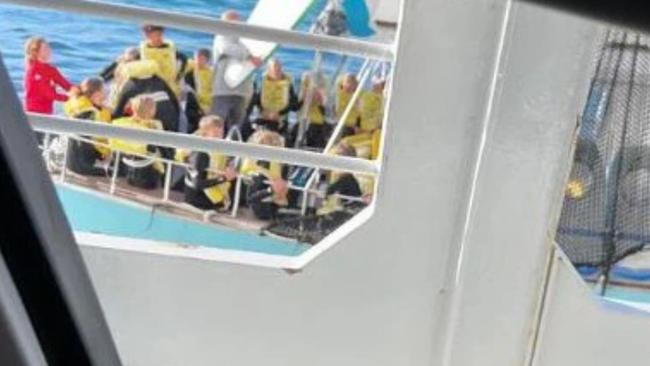 A group of school children are among more than 20 people rescued from waters off Victoria’s southern coast. Picture: Geelong Advertiser/ Facebook