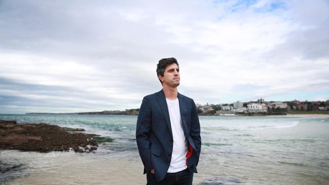 2/6/20: Nick Molnar, CEO of Afterpay at Bondi Beach. John Feder/The Australian.