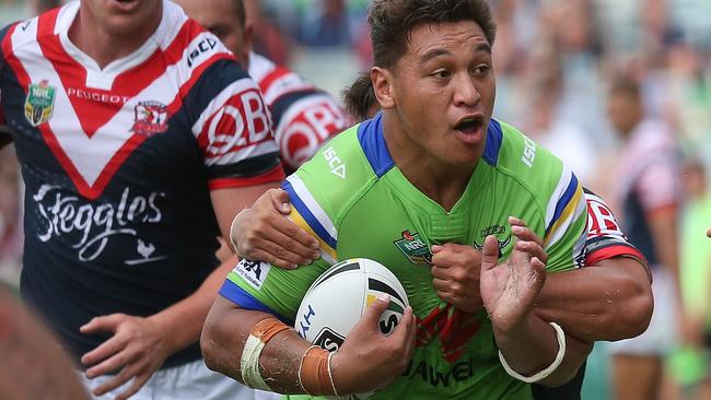 Raiders Josh Papalii. Canberra Raiders vs Sydney Rooster at GIO Stadium in Canberra. Picture Kym Smith
