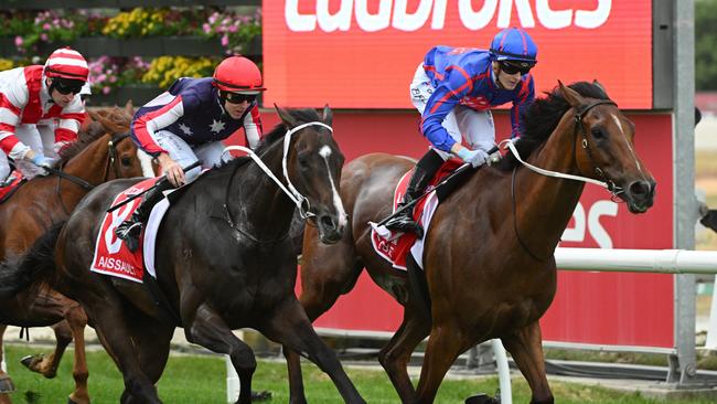 Globe led all the way in the Cranbourne Cup. Picture: Vince Caligiuri/Getty Images