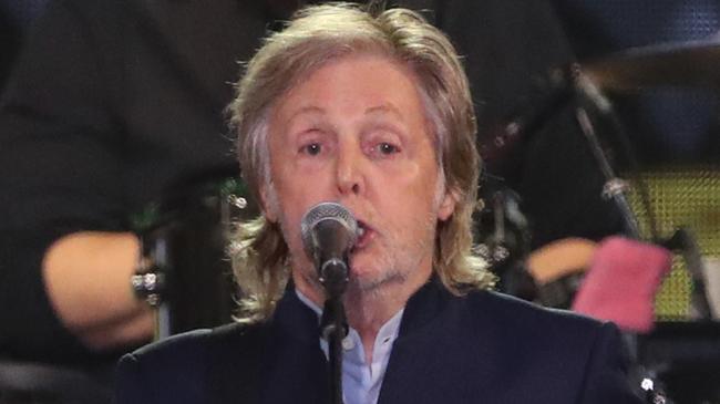 Paul McCartney in concert at Marvel Stadium in Melbourne. Saturday, October 21, 2023. Picture: David Crosling