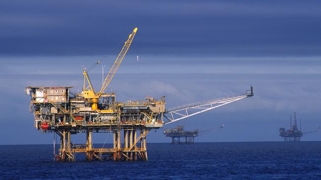 The Kingfisher rig, part of Esso Australia oil and gas field platforms in Bass Strait.