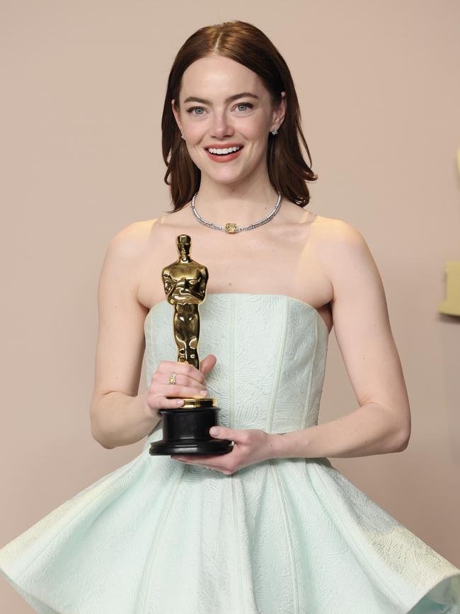 Emma Stone, winner of the Best Actress Oscar for Poor Things on March 10, 2024. (Photo by Rodin Eckenroth/Getty Images)