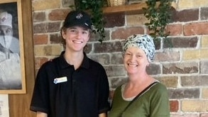 Domino's Alstonville and Ballina team member Zac Weldon and his mother, Jackie Weldon.